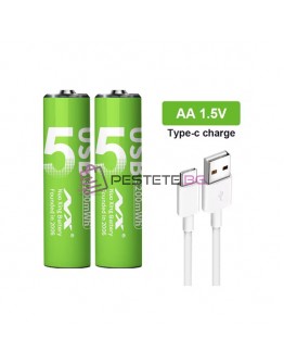 Акумулаторни батерии АА 1.5V USB Type-C зареждане